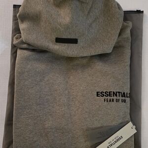 Fear of God Essentials Gray Hoodie - NEW Size Small